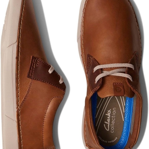 Clarks Brown Boat Shoes with Leather Upper and Low-Profile Design - Picture 1 of 8